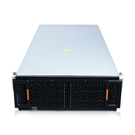 Angled top view of a WD Ultrastar Data102 H4102-J 4U 102-bay JBOD enclosure.