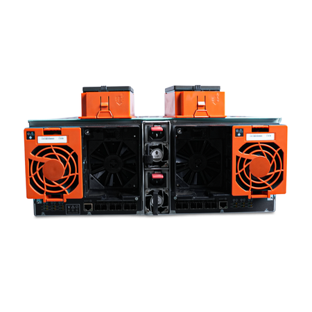 Rear view of a WD Ultrastar Data102 H4102-J with two fan modules removed on top.