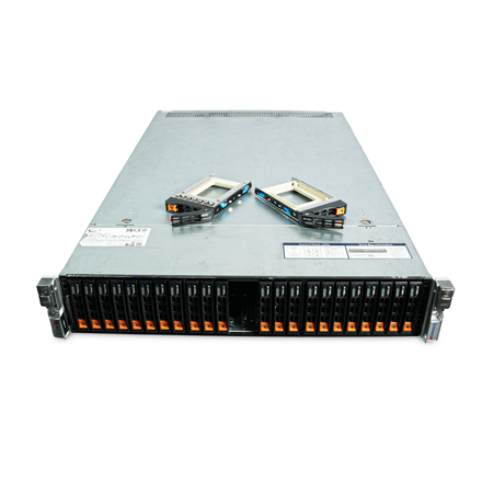 Supermicro AS-2124US-TNRP 2U NVMe Server — Dual AMD EPYC 7542 32-Core (64 Total), 24x NVMe Hot-Swap Bays, 32x DDR4 DIMM Slots, 2x 1600W Titanium PSU (1+1) — CPU Only Refurbished