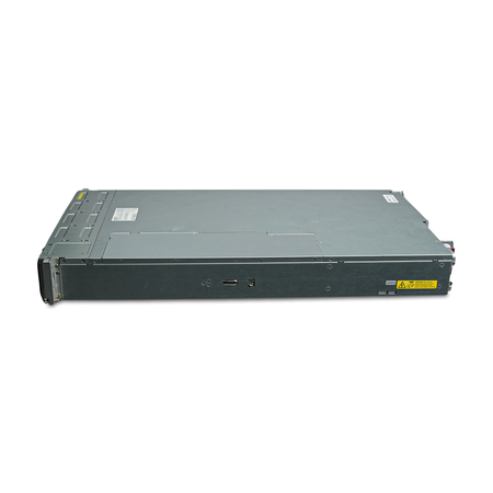Angled side view of 2U server showing the lid and chassis profile.