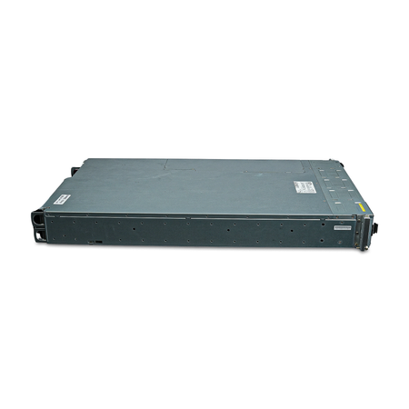 Angled opposite side view of 2U server showing the lid and chassis profile.