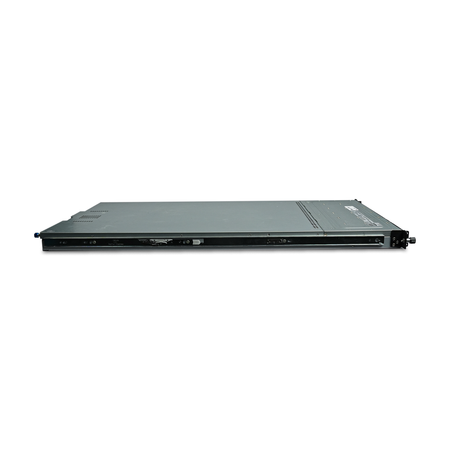 Side view of 1U server showing the slim chassis profile.