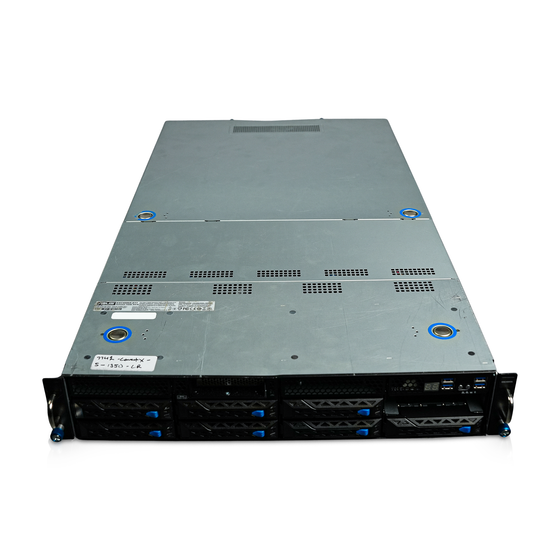 Angled front view of 2U server with eight 3.5-inch drive bays.