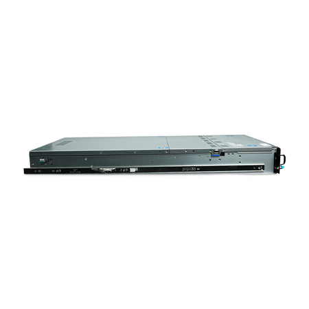 Left side view of 2U server with an attached slide rail.