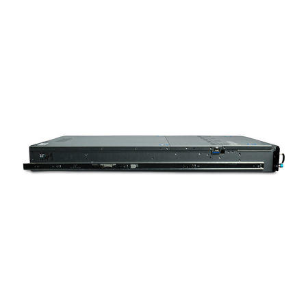 Left side view of 2U server with an attached slide rail.