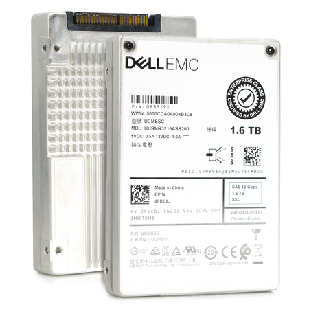 Dell Ultrastar DC SS300 FDC8J HUSMR3216ASS200 1.6TB SAS 12Gb/s 2.5in Recertified Solid State Drive