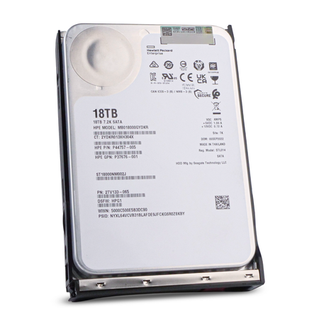 HP Generation 11 MB018000GYDKR P44757-005 18TB 7.2K RPM SATA 6Gb/s 512e 256MB 3.5in HDD