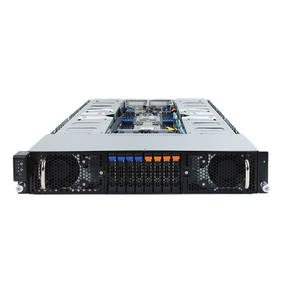 2U rackmount server with drive bays, front view.