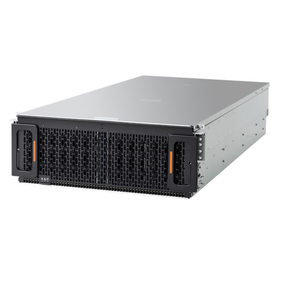 Rackmount JBOD storage enclosure, angled front view.