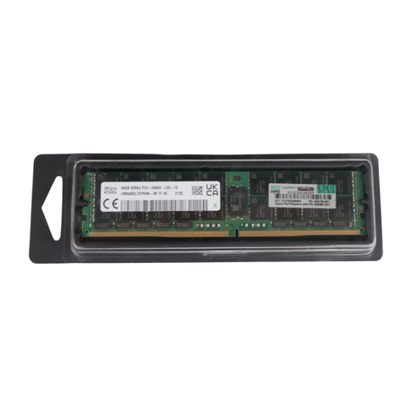 SK Hynix HPE server RAM module in clear plastic packaging.