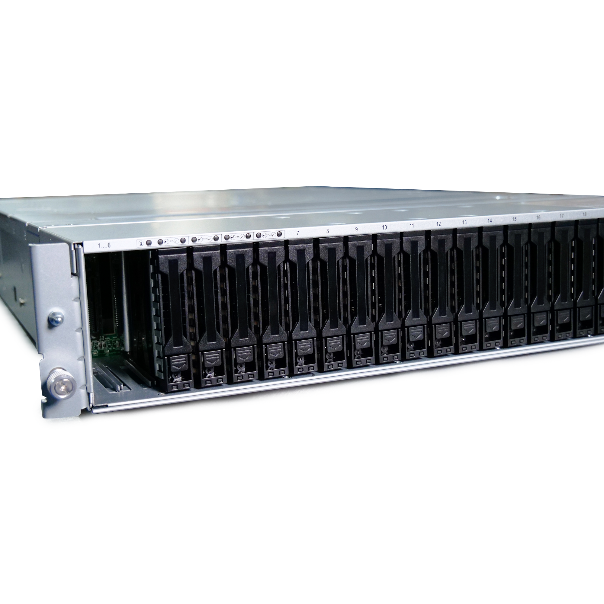 HPE J2000 6x100GbE 2.5" NVMe 24 Bay U.2 JBOF R4T21A Refurbished