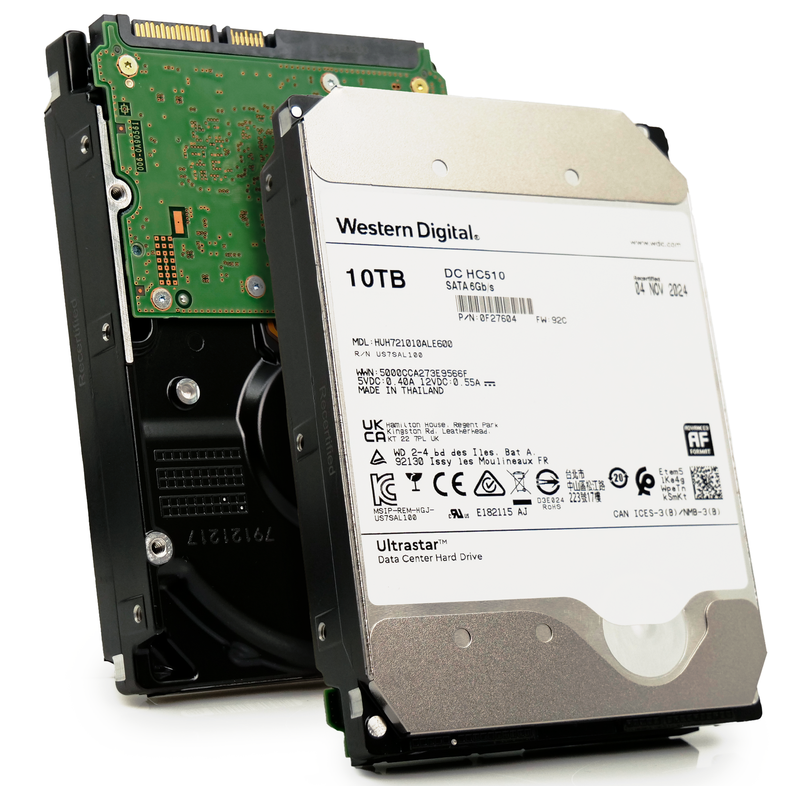 Western Digital Ultrastar DC HC510 HUH721010ALE600 0F27604 10TB 7.2K RPM SATA 6Gb/s 512e 256MB 3.5" ISE Hard Drive