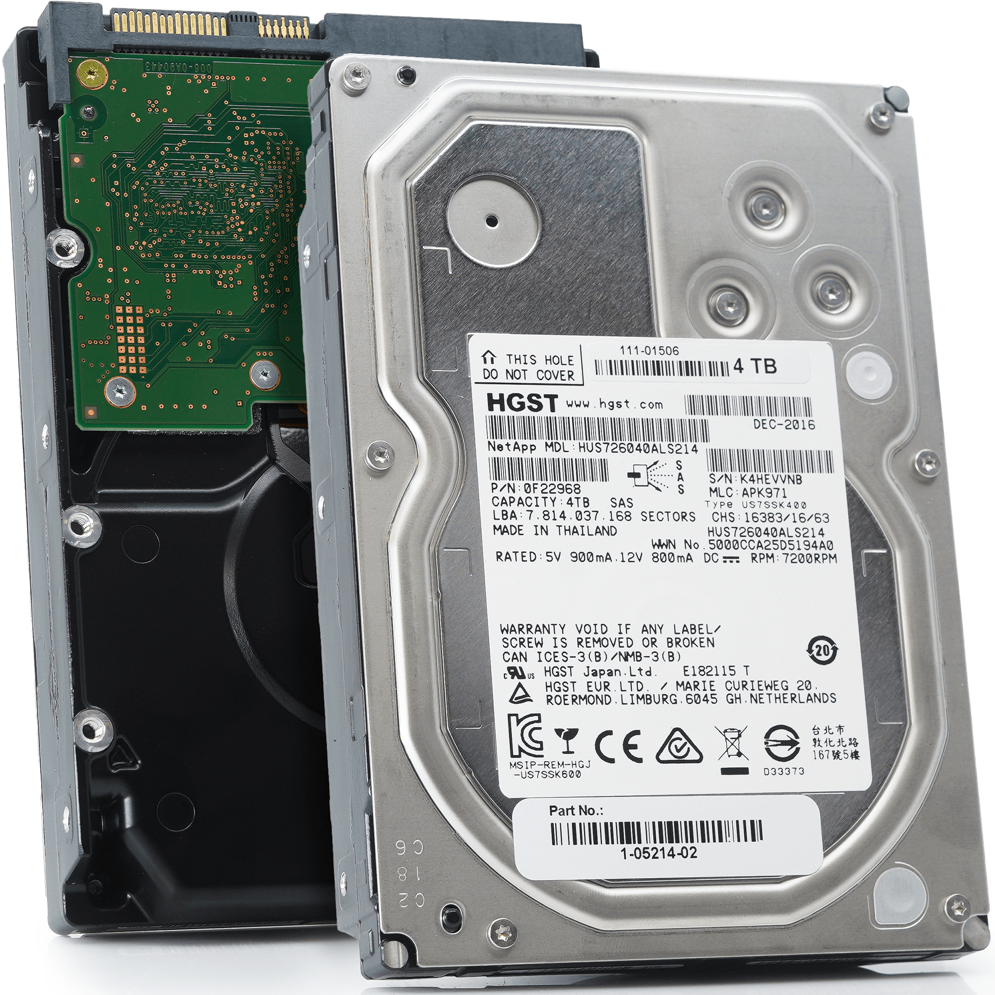 HGST Ultrastar 7K6000 HUS726040ALS214 4TB 7.2K RPM SAS 12Gb/s 512n 128MB 3.5" SE Hard Drive