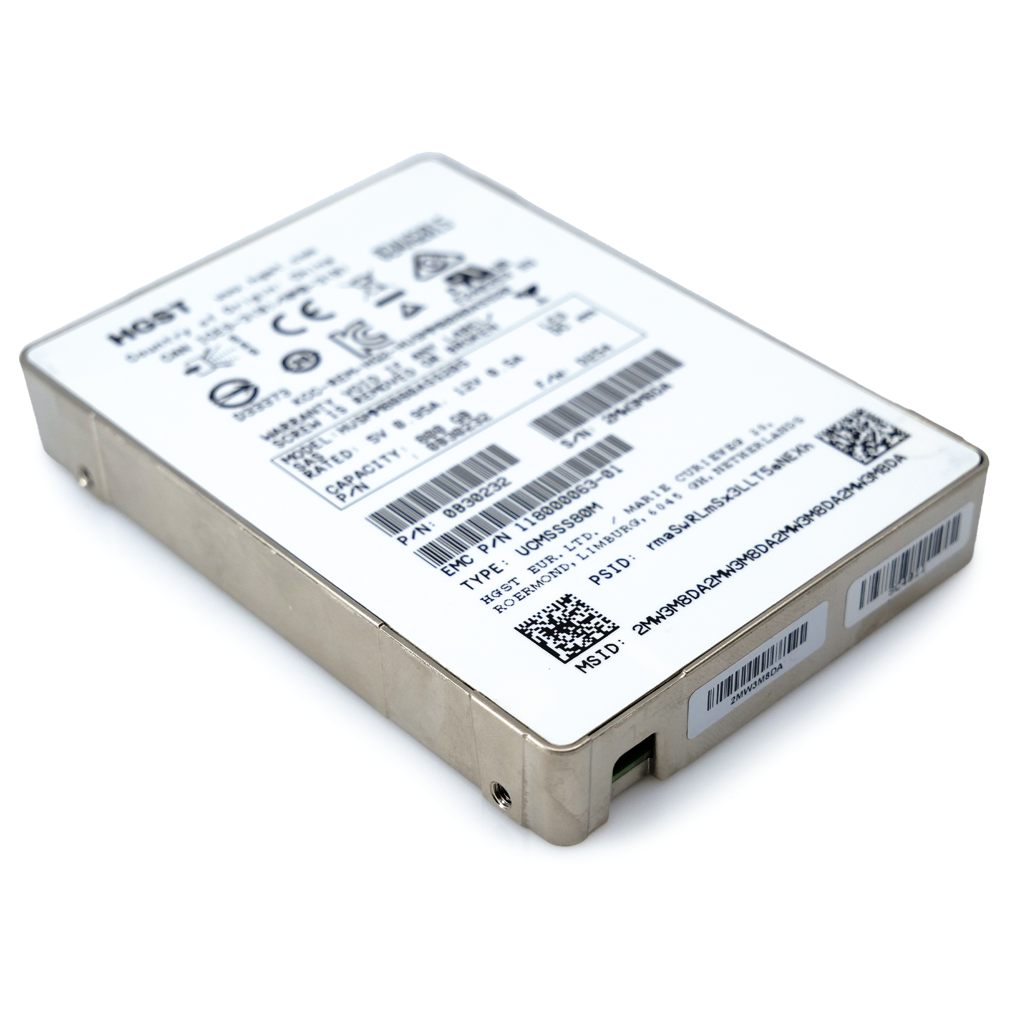 WD/HGST SSD1600MM HUSMM1680ASS205 0B32195 800GB 3 DWPD SAS 12Gb/s MLC 2.5in Refurbished SSD