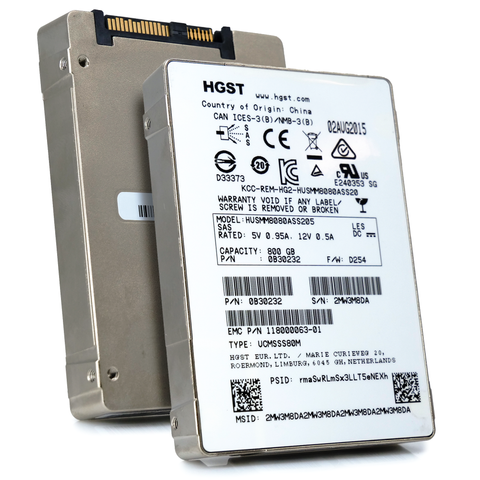 HGST SSD800MM HUSMM8080ASS205 800GB 10 DWPD SAS 12Gb/s MLC 2.5in Refurbished SSD