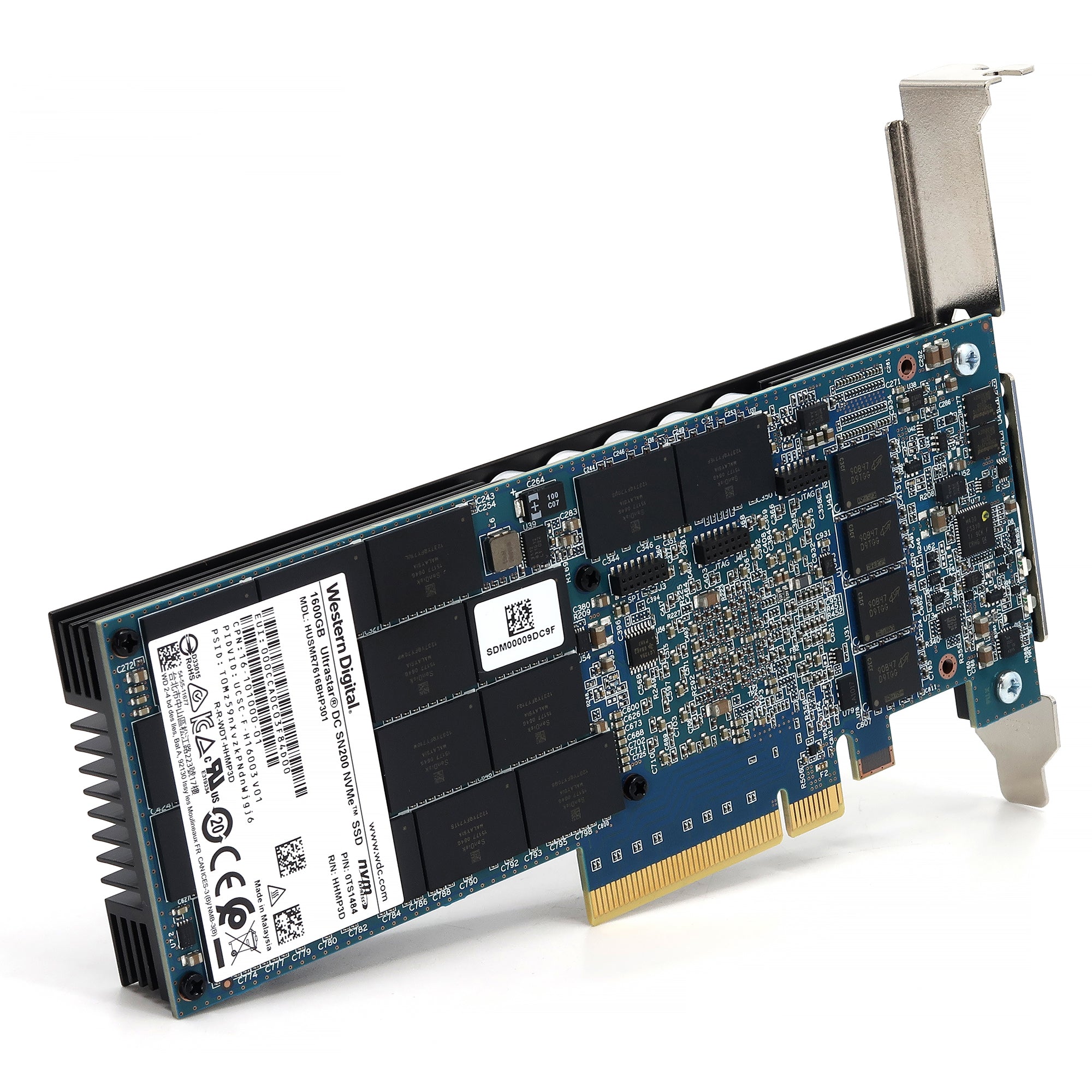 Western Digital Ultrastar DC SN200 HUSMR7616BHP301 0TS1484 1.6TB PCIe Gen3 x8 8GB/s MLC NVMe AIC HHHL Solid State Drive