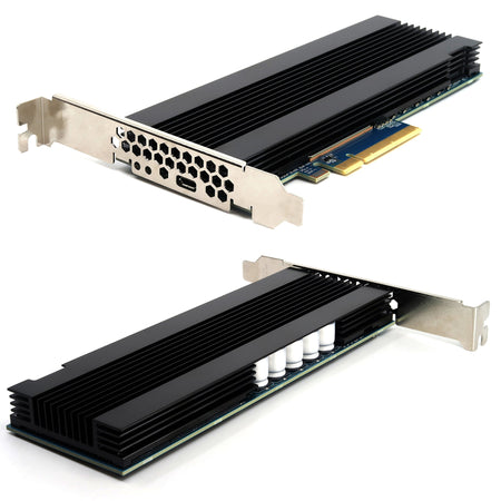 Western Digital Ultrastar DC SN200 HUSMR7616BHP301 0TS1484 1.6TB PCIe Gen3 x8 8GB/s MLC NVMe AIC HHHL Solid State Drive - Front and Back View