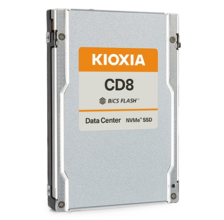 Kioxia CD8-R KCD8XRUG7T68 SDF1E83GEB02T 7.68TB 1 DWPD PCIe Gen 4.0 x4 16GB/s Read Intensive 3D TLC NVMe 1.4 2.5in Solid State Drive