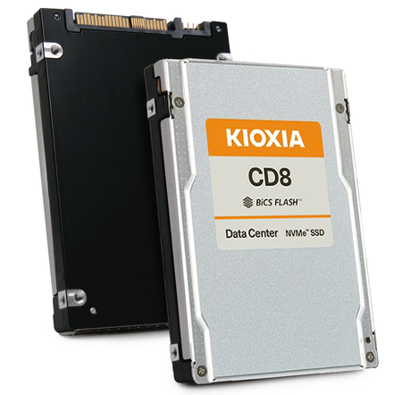 Kioxia CD8-R KCD8XRUG7T68 SDF1E83GEB02T 7.68TB 1 DWPD PCIe Gen 4.0 x4 16GB/s Read Intensive 3D TLC NVMe 1.4 2.5in Refurbished SSD