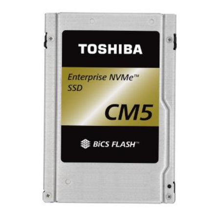 Toshiba CM5-R KCM5XRUG7T68 7.68TB 1 DWPD PCIe Gen 3.1 x4 4GB/s 3D TLC U.2 NVMe 2.5in Refurbished SSD