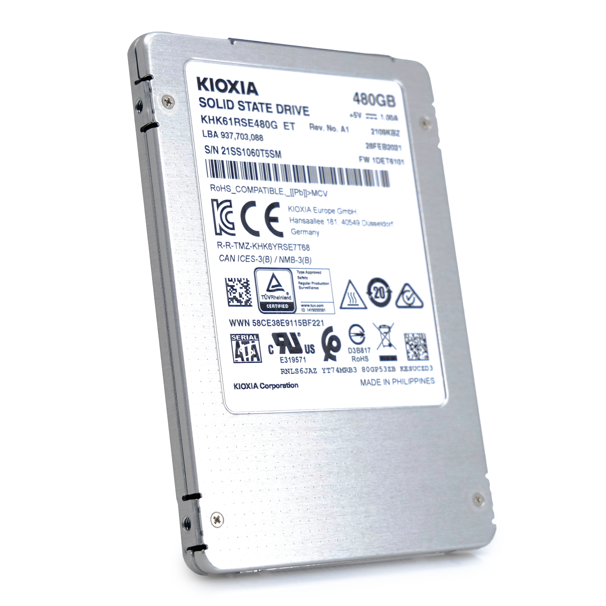 Kioxia HK6 KHK61RSE480G 480GB SATA 6Gb/s 2.5" Read Intensive Solid State Drive