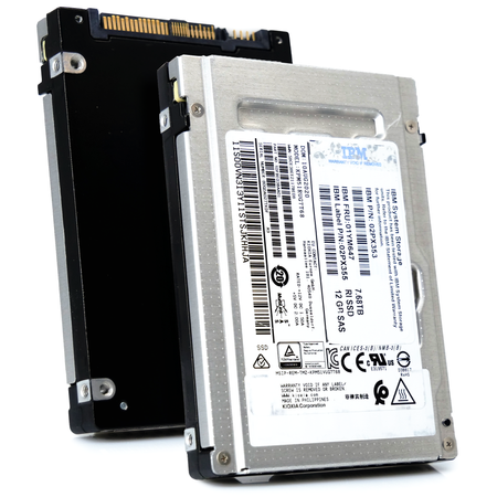 Kioxia/IBM PM5-R KPM51RUG7T68 02PX355 7.68TB 1 DWPD SAS 12Gb/s Read Intensive TLC 2.5in Refurbished Enterprise SSD