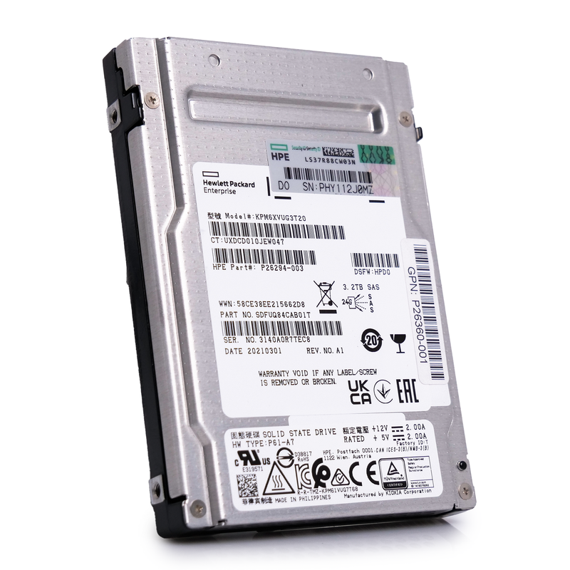 HP/Kioxia PM6-V KPM6XVUG3T20 3.2TB SAS 4 2.5 HP/Kioxia PM6-V KPM6XVUG3T20 3.2TB SAS 4 2.5