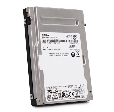 Kioxia PM7-R KPM7XRUG7T68 7.68TB 1 DWPD SAS-4 25Gb/s Read Intensive TLC 2.5in Recertified Solid State Drive