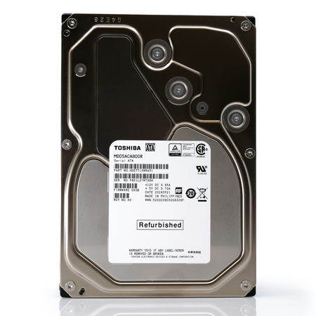 Toshiba MD05 MD05ACA800R 8TB 7.2K RPM SATA 6Gb/s Desktop 3.5in Recertified Hard Drive - Front View