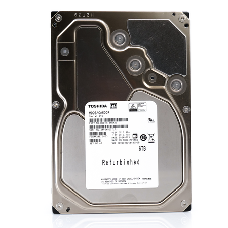 Toshiba MD06 MD06ACA600R 6TB 7.2K RPM SATA 6Gb/s Desktop 3.5in Recertified Hard Drive front