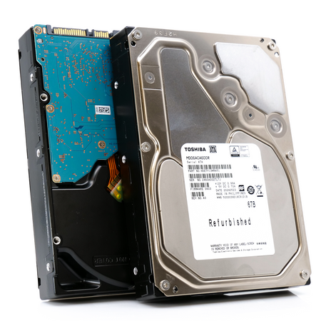Toshiba MD06 MD06ACA600R 6TB 7.2K RPM SATA 6Gb/s Desktop 3.5in Recertified Hard Drive front and back