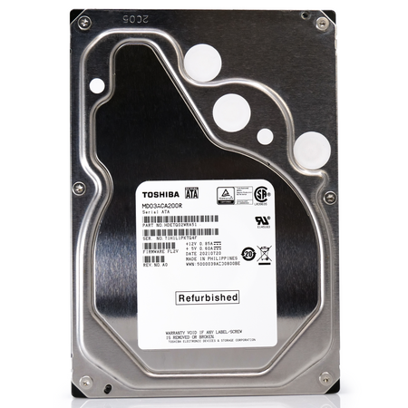 Toshiba MD03 MD03ACA200R 2TB 7.2K RPM SATA 6Gb/s Desktop 3.5in Recertified Hard Drive - Front View 2