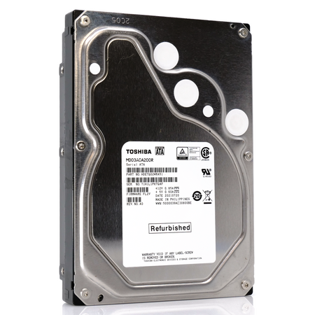 Toshiba MD03 MD03ACA200R 2TB 7.2K RPM SATA 6Gb/s Desktop 3.5in Recertified Hard Drive - Front View