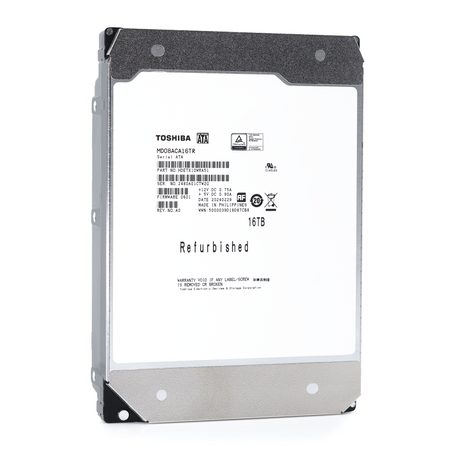 Toshiba MD08 MD08ACA16TR 16TB 7.2K RPM SATA 6Gb/s 512e Desktop 3.5in Recertified Hard Drive