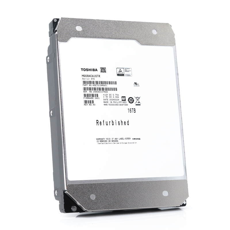 Toshiba MD08 MD08ACA16TR 16TB 7.2K RPM SATA 6Gb/s 512e Desktop 3.5in Recertified Hard Drive