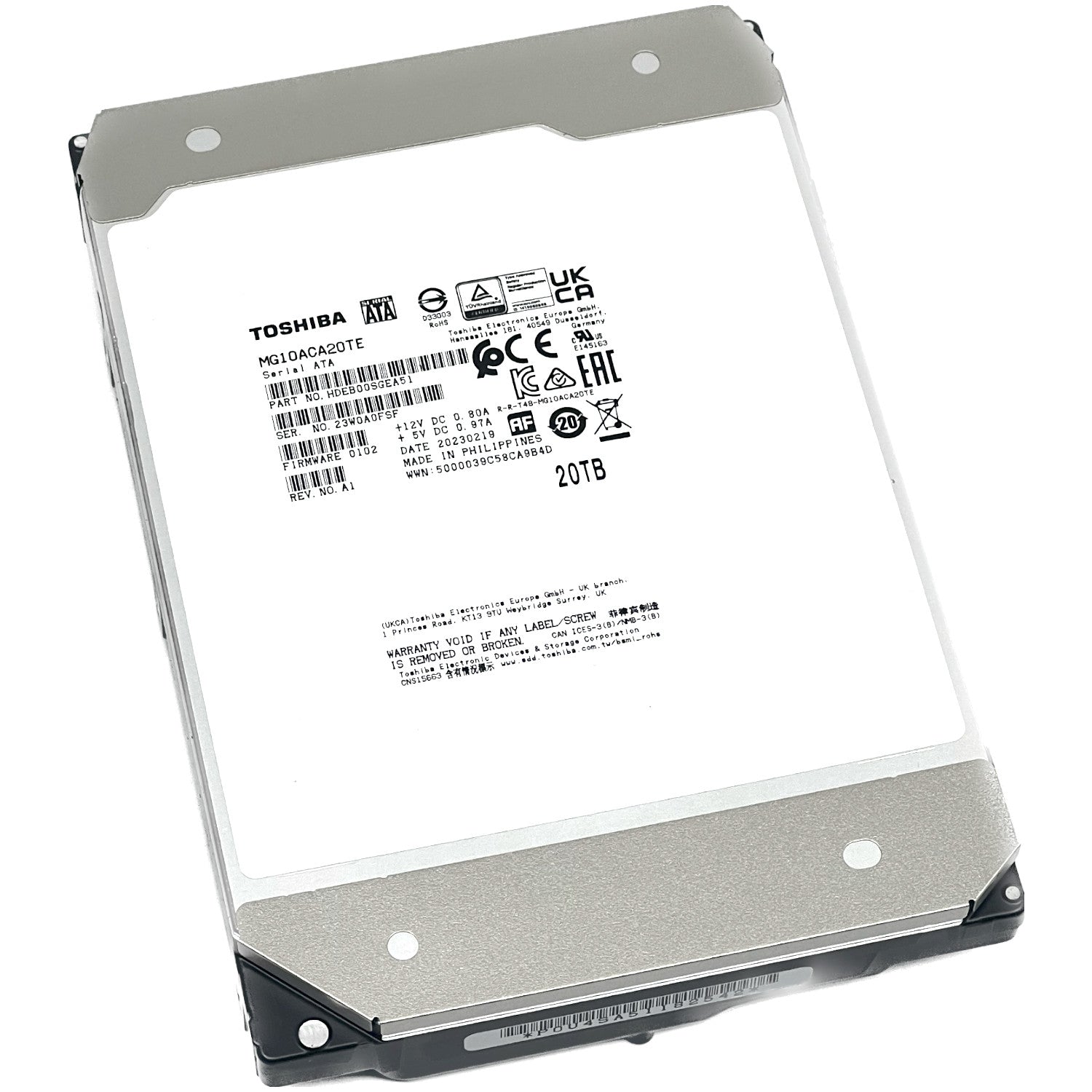 Forvent det eksperimentel bue Toshiba MG10 MG10ACA20TE 20TB SATA 3.5" HDD — ServerPartDeals.com