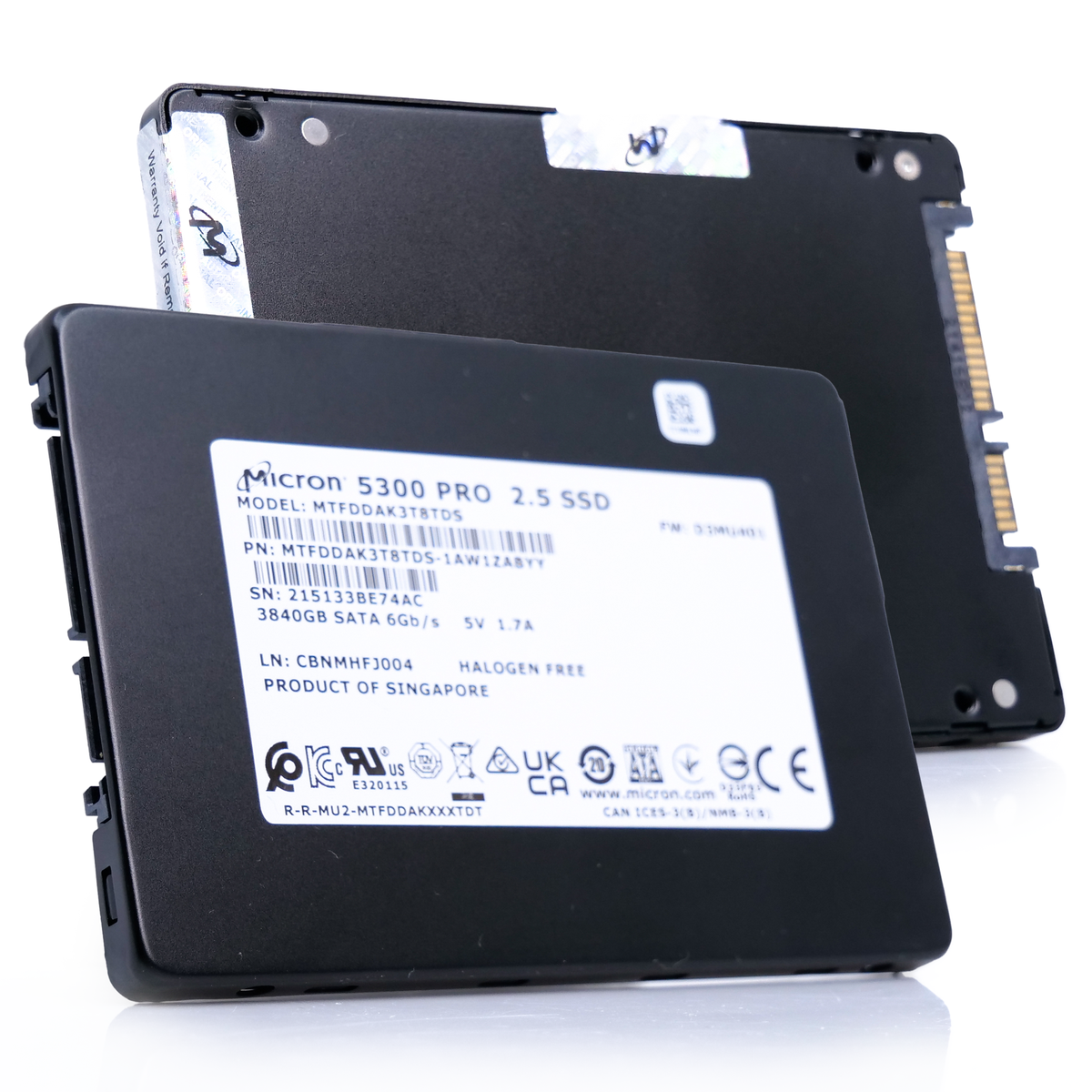 Micron 5300 MTFDDAK3T8TDS-1AW1ZABYY 3.84TB SATA 2.5 SSD