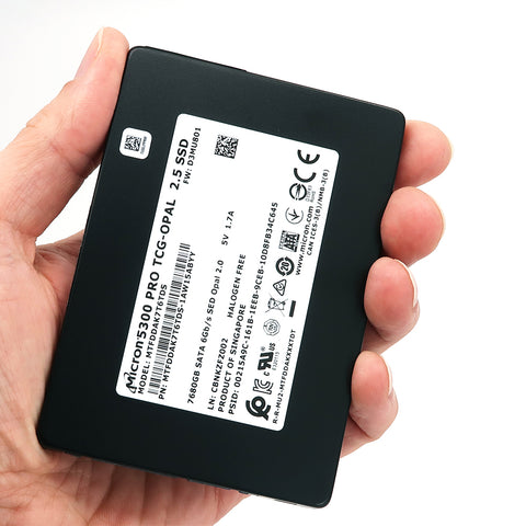 Micron 5300 PRO MTFDDAK7T6TDS-1AW1ZABYY 7.68TB SATA 6Gb/s 3D TLC 2.5in Solid State Drive