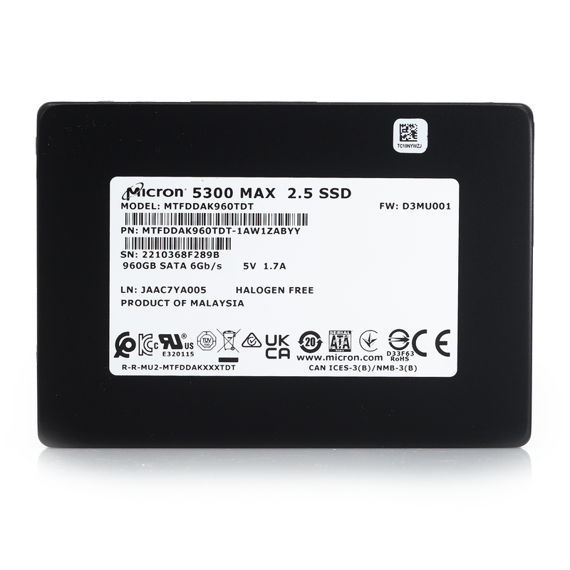 Micron 5300 MAX MTFDDAK960TDT 960GB SATA 2.5 Micron 5300 MAX MTFDDAK960TDT 960GB SATA 2.5