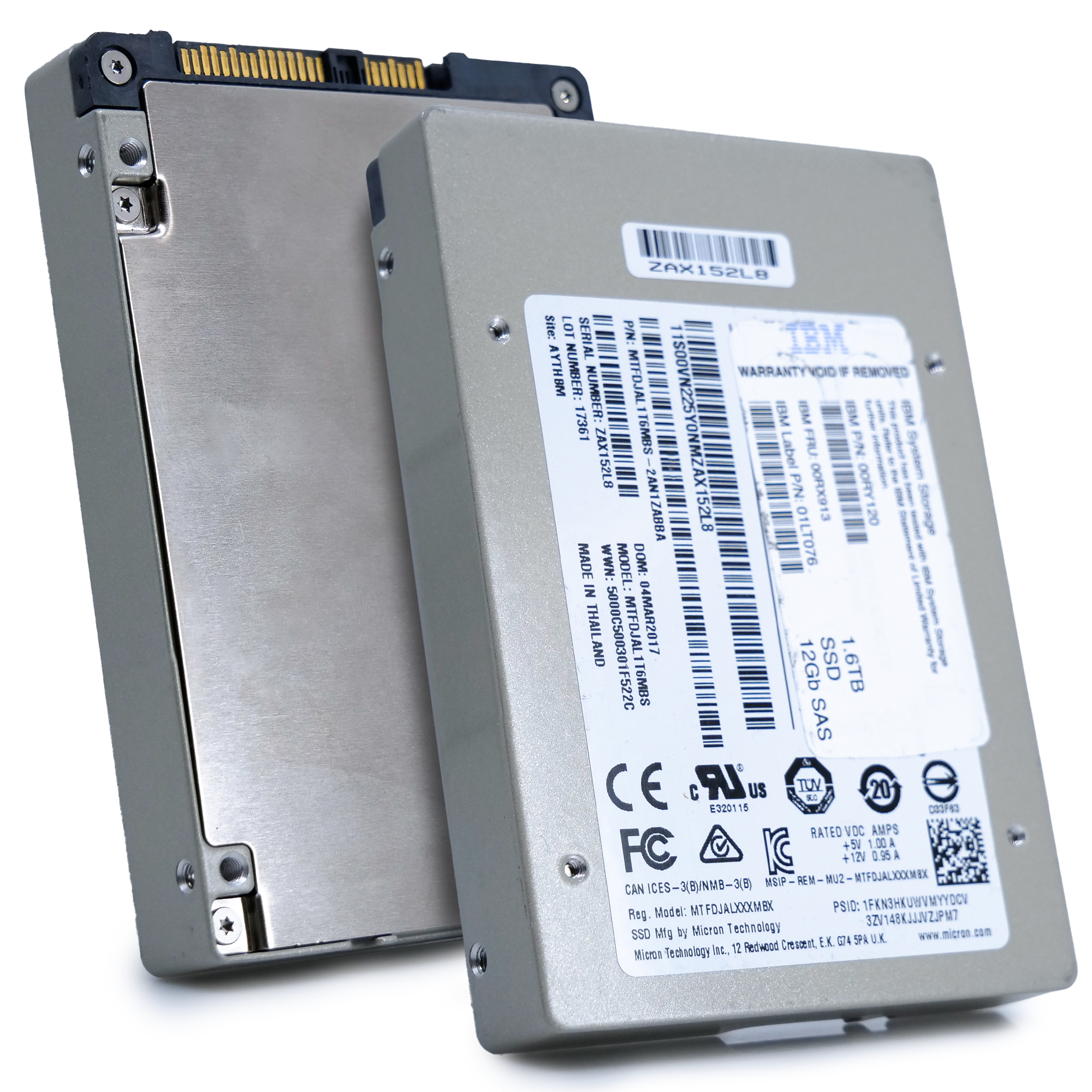 Micron/IBM S650DC MTFDJAL1T6MBS 1.6TB 10 DWPD SAS 12Gb/s MLC 2.5in Solid State Drive