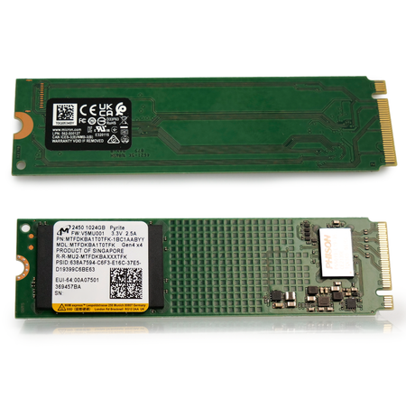 Micron 2450 MTFDKBA1T0TFK 1TB 600TB TBW PCIe Gen 4.0 x4 8GB/s NVMe M.2 2280 in Refurbished SSD