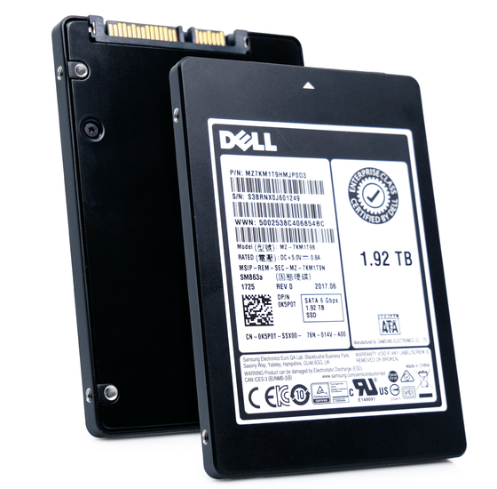 Dell/Samsung SM863a MZ7KM1T9HMJP0D3 0K5P0T 1.92TB SATA 6Gb/s Mixed Use V-NAND 2.5in Refurbished SSD