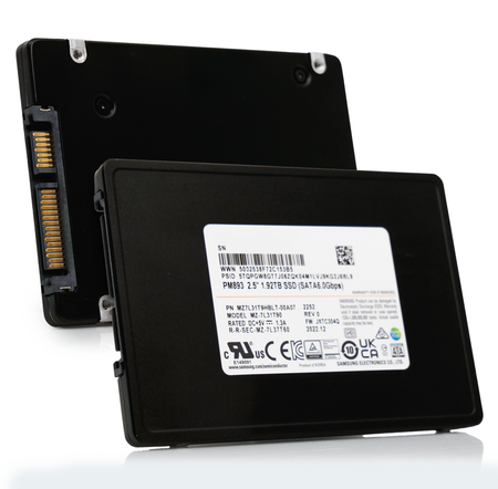 Samsung PM893 MZ7L31T9HBLT MZ-7L31T90 1.92TB 3,504 TBW SATA 6Gb/s V-NAND TLC 2.5in Refurbished SSD