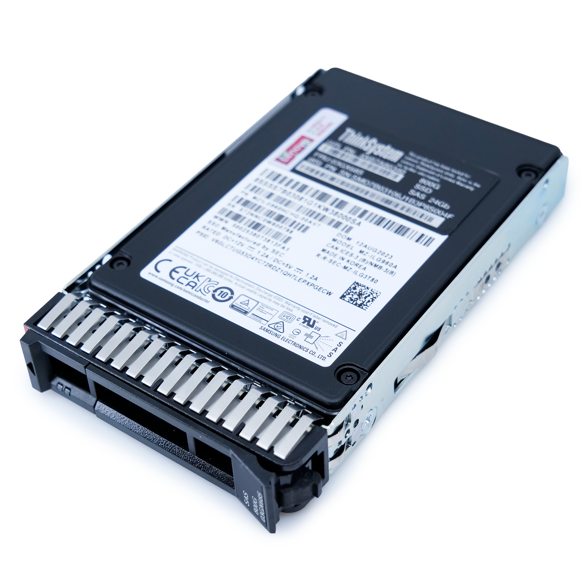 Samsung/Lenovo PM1655 MZILG960HCHQ 800GB SAS-4 24Gb/s Mixed Use 3D TLC 2.5in Solid State Drive