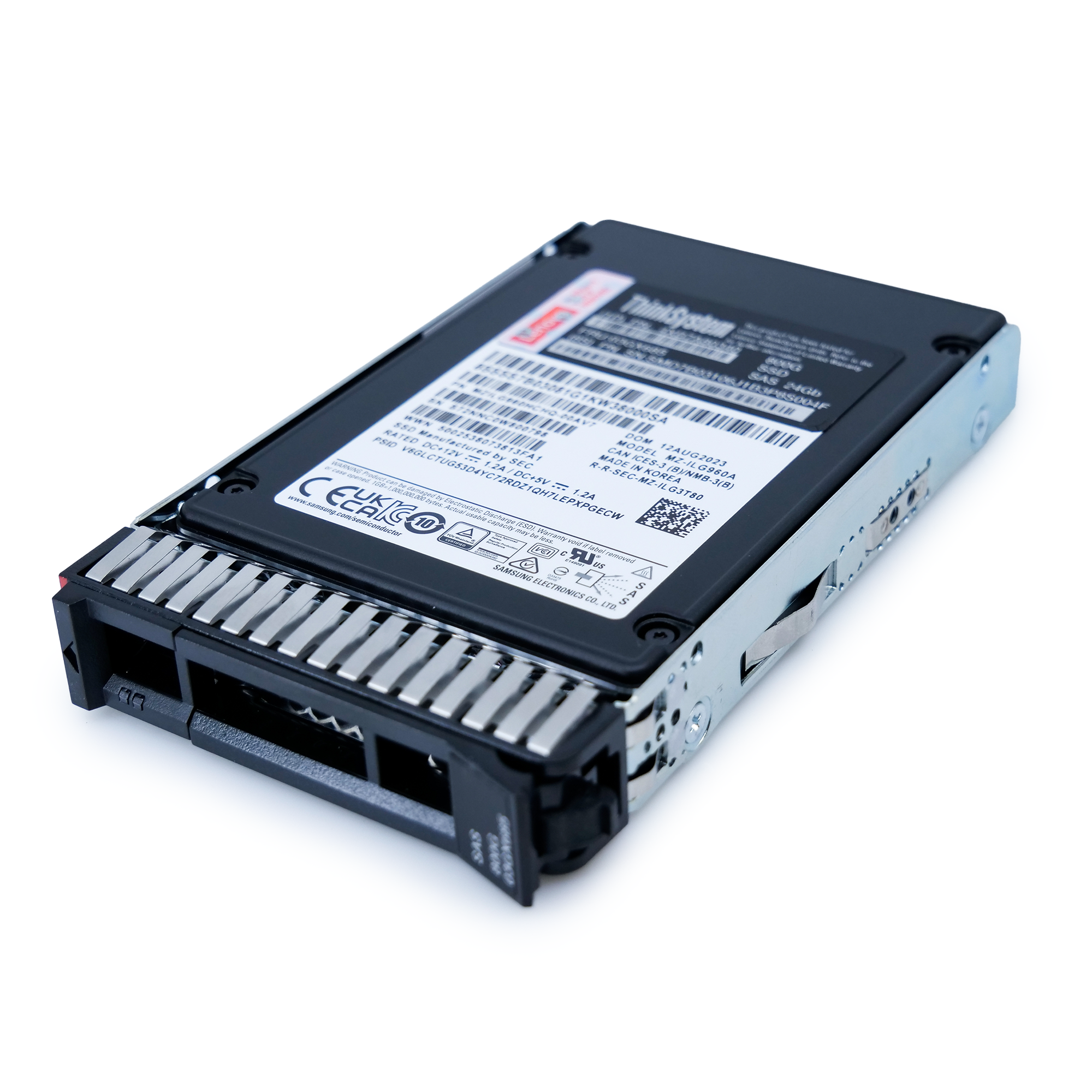 Samsung/Lenovo PM1655 MZILG960HCHQ 800GB SAS-4 24Gb/s Mixed Use 3D TLC 2.5in Solid State Drive