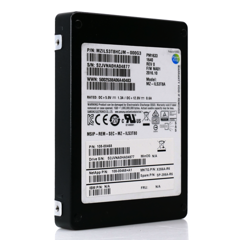 Samsung PM1633 MZILS3T8HCJM 3.84TB SAS 12Gb/s 512e 2.5in Refurbished SSD