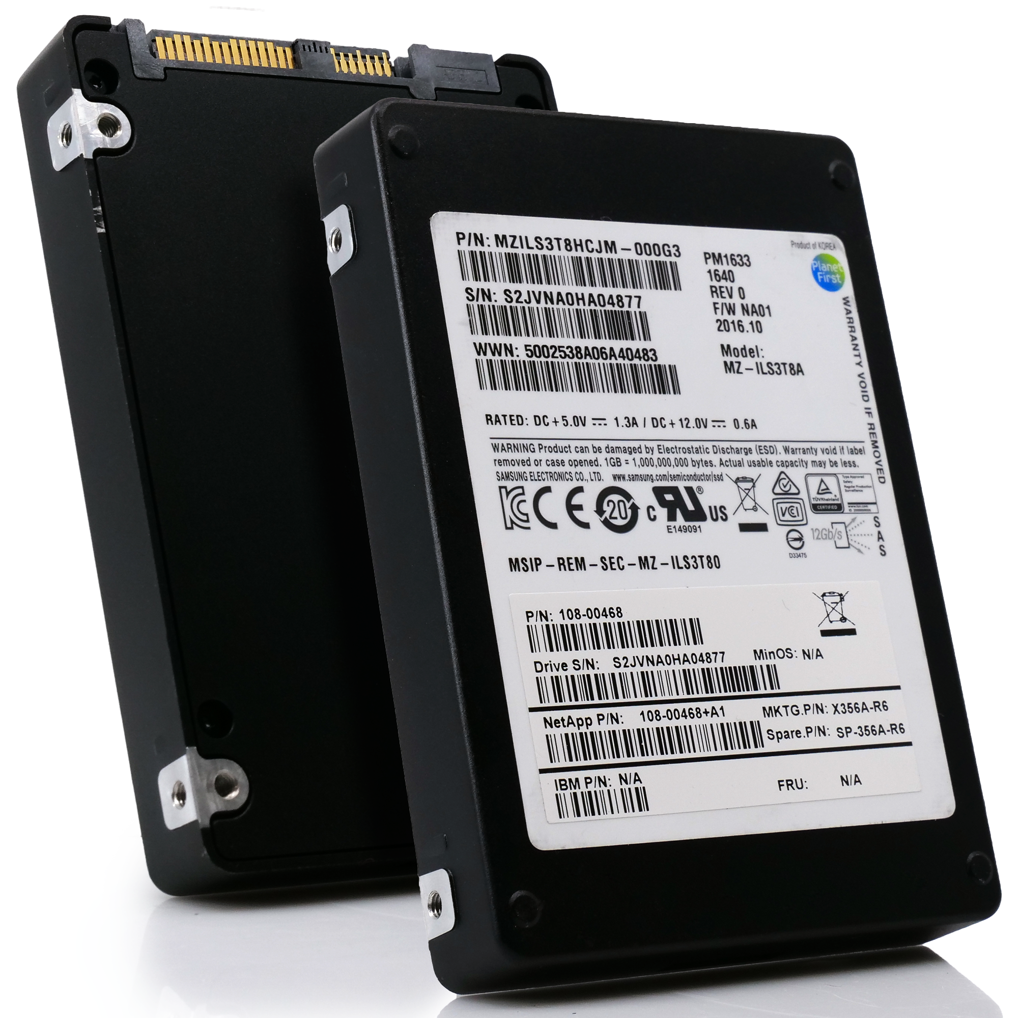 Samsung PM1633 MZILS3T8HCJM 3.84TB SAS 12Gb/s 512e 2.5in Solid State Drive