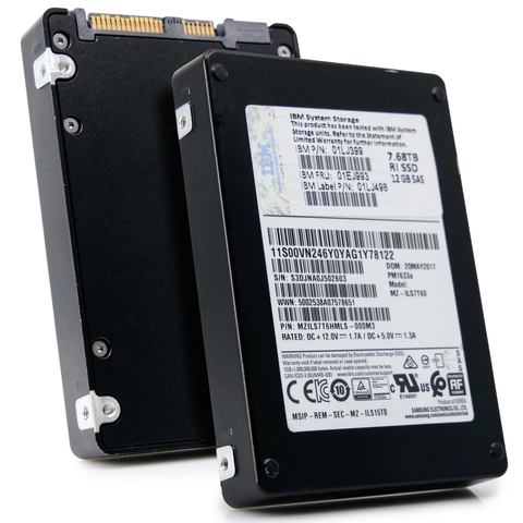 Samsung PM1633a MZILS7T6HMLS 7.68TB 1 DWPD SAS 12Gb/s 2.5in Refurbished SSD