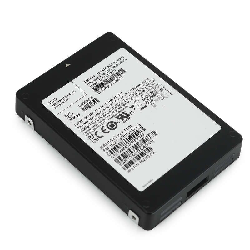 HPE / Samsung PM1643 P02763-005 MZILT15THMAL 15.36TB SAS 12Gb/s 3D TLC 2.5in Solid State Drive