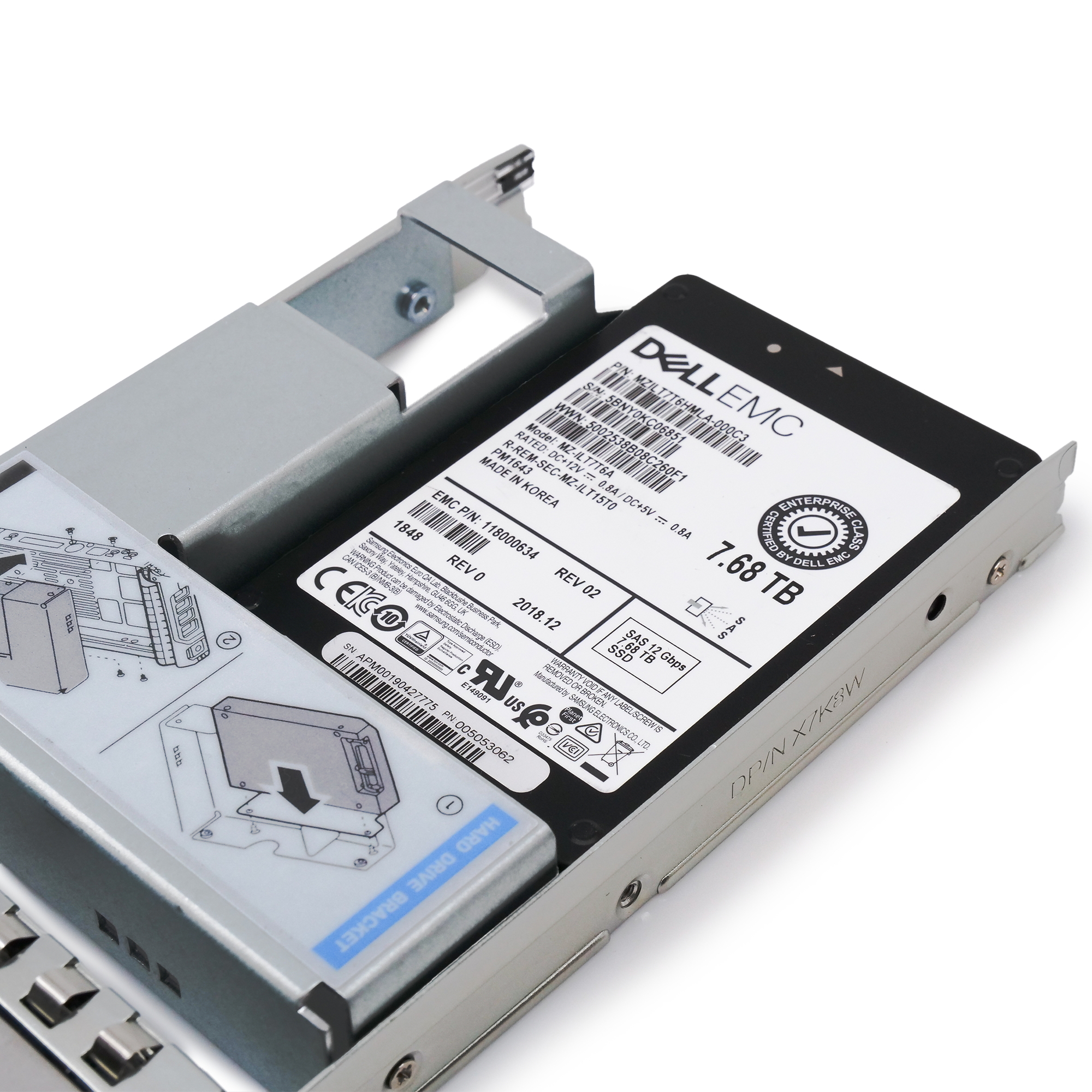 Dell EMC 118000634 G13 7.68TB SAS 12Gb/s 512e 1DWPD 3.5in Refurbished SSD